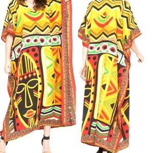 African statue Caftan dress